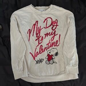 Cream Long Sleeve with Red Graphic